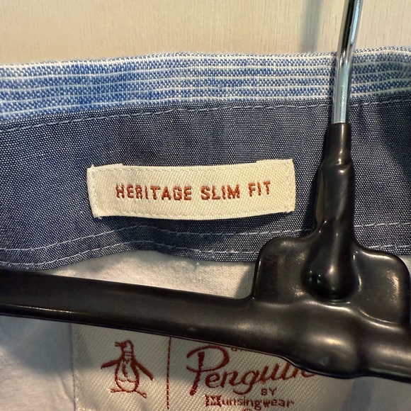 Original Penguin Blue Casual Button Down Shirt - Picture 4 of 6